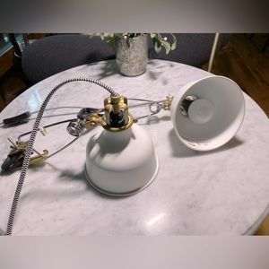 IKEA Lights Sconces White & Brass Set of 2